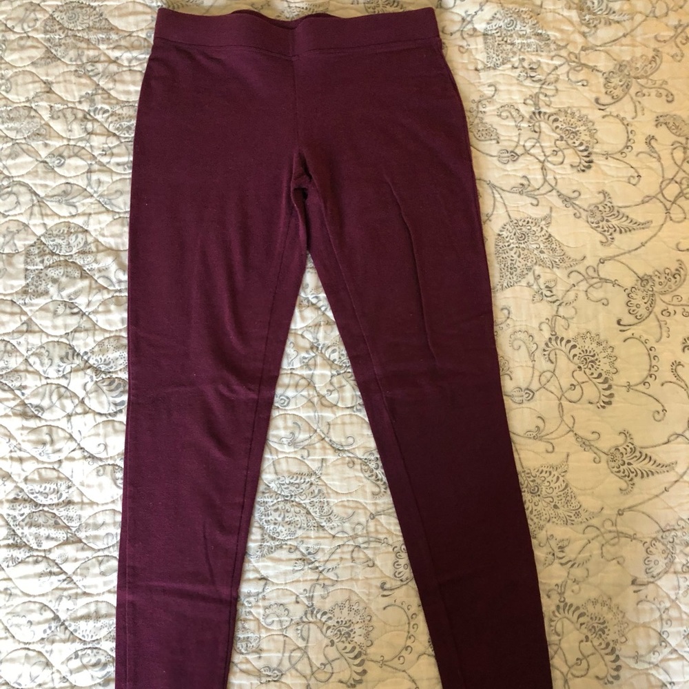 Express Maroon Wine Burgundy Leggings